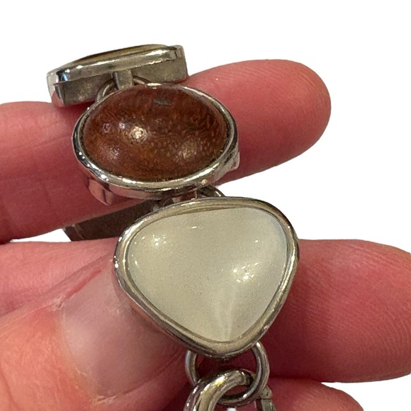 Relic Watch Womens Stainless Steel Silver Wood Pearl - Picture 5 of 8